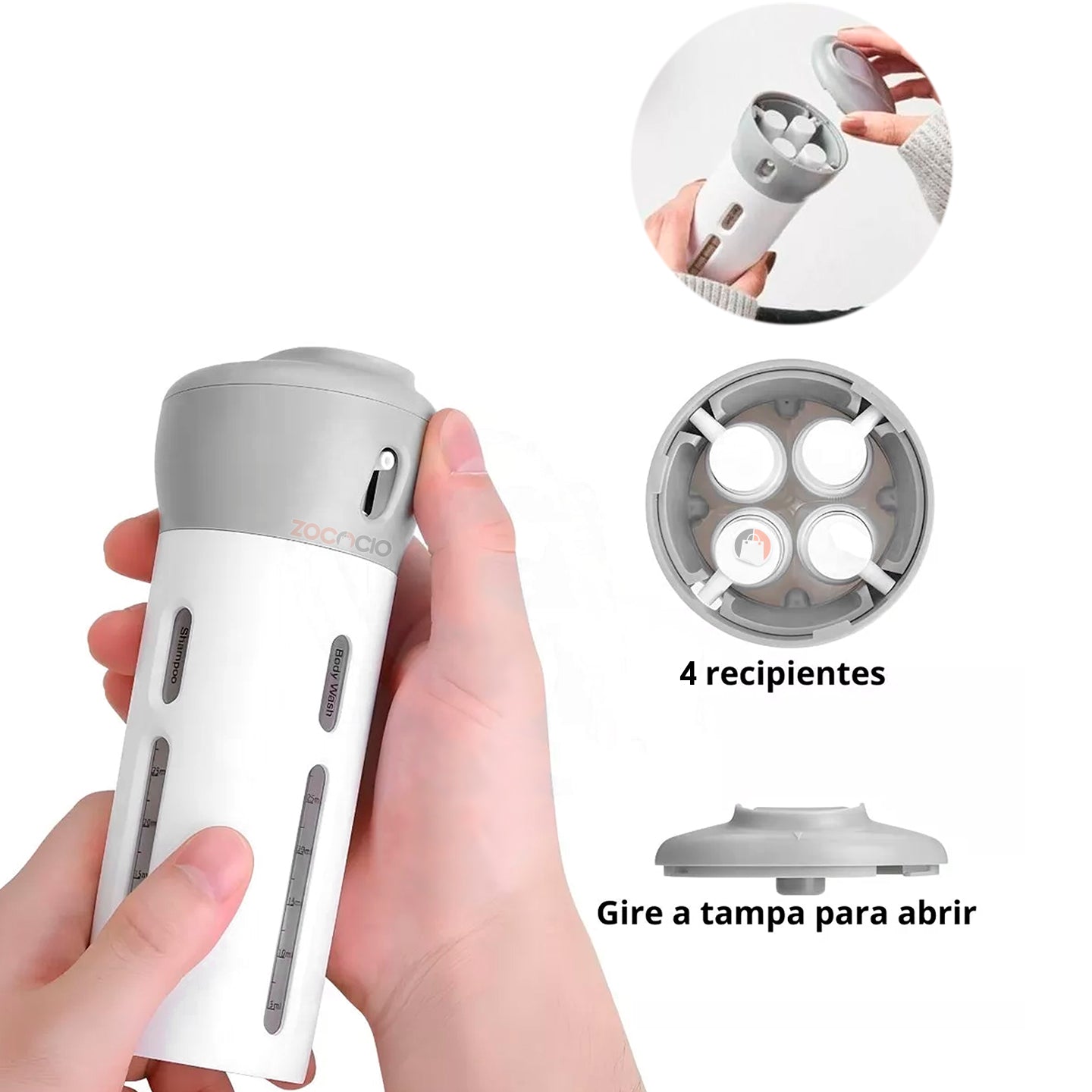 Dispensador Viajero 4 En 1