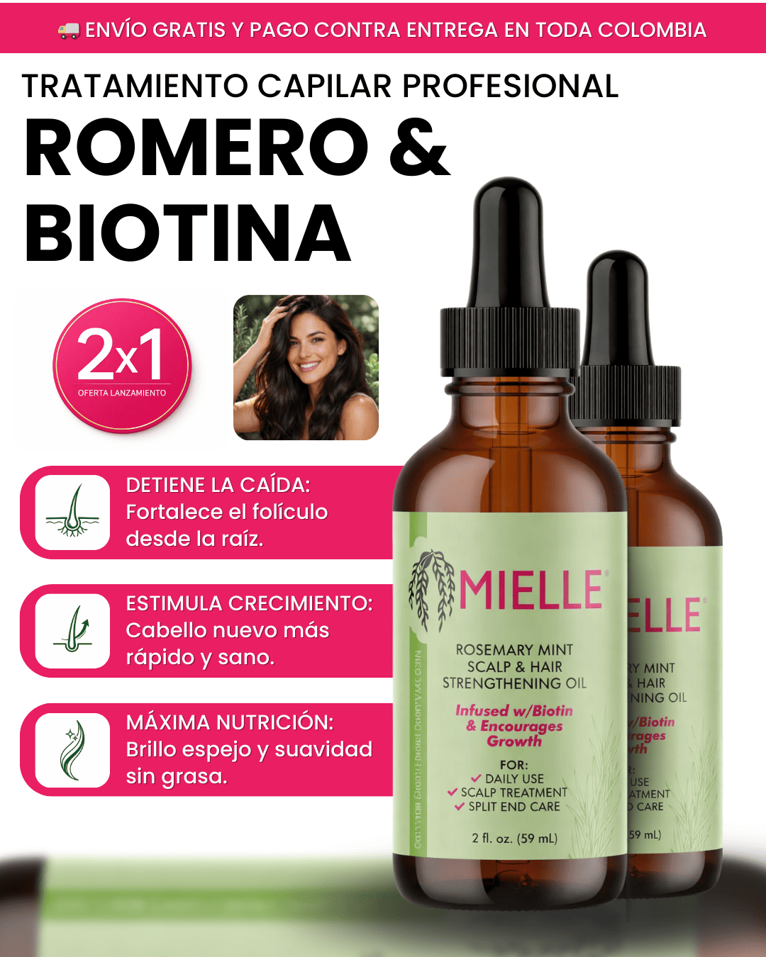 MIELLE serum capilar 2x1