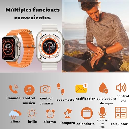 SmartwatchT800 Ultra Fitness y Gratis Airpods