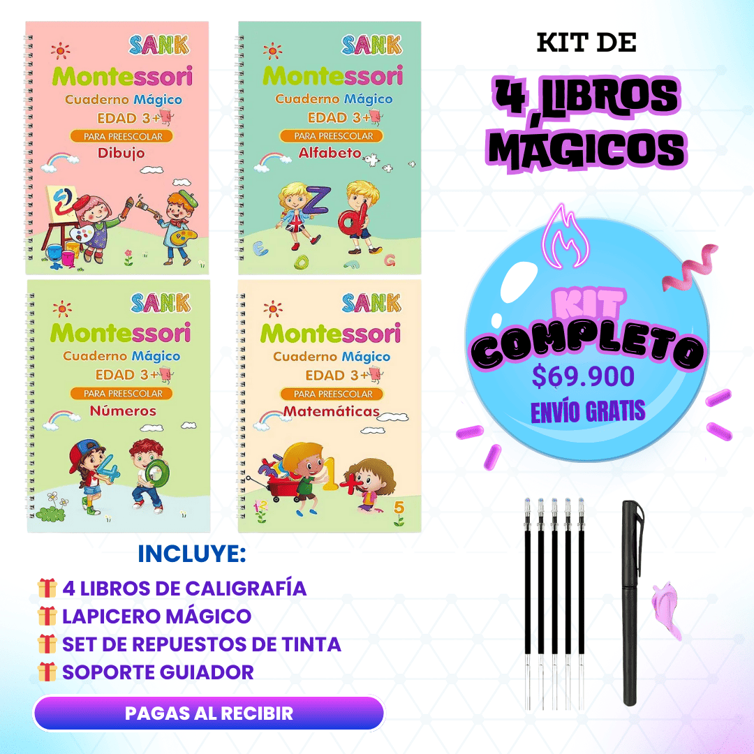 Kit Magico 4 Cuadernos