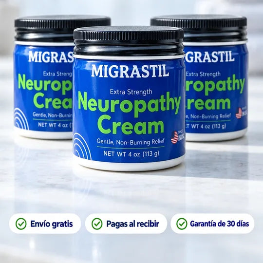 Tres frascos de Migrastil
